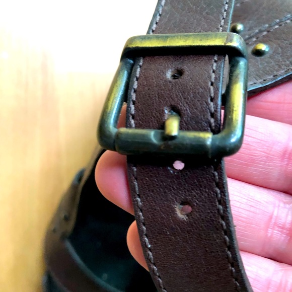 Chloe brown leather wedges/heels. 8.5 - Picture 8 of 9